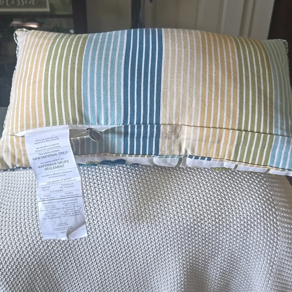 Pier 1 Imports Floral Embroidered Accent Pillow